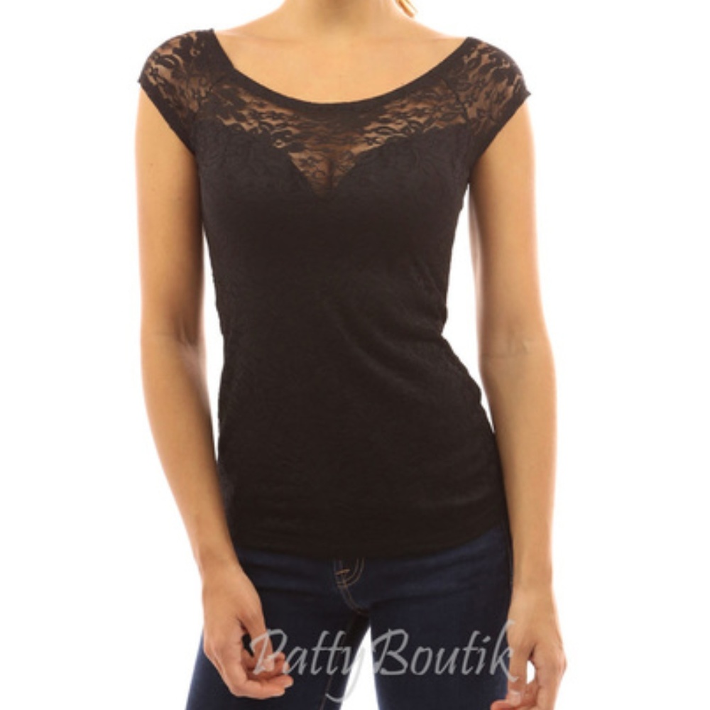 Patty Boutik Black Lace Top